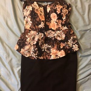 Flowered mini dress